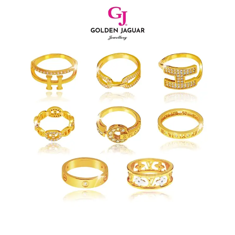 GJ Jewellery Emas Korea Emas Bangkok 24K Brand Cincin Diamond Ring