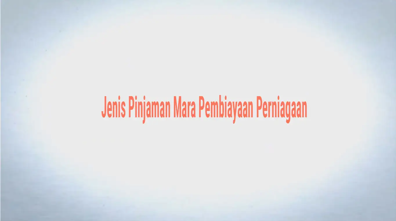 Jenis Pinjaman Mara Pembiayaan Perniagaan