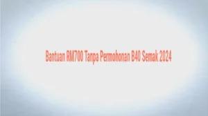 Bantuan RM700 Tanpa Permohonan B40 Semak 2024