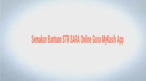 Semakan Bantuan STR SARA Online Guna MyKasih App